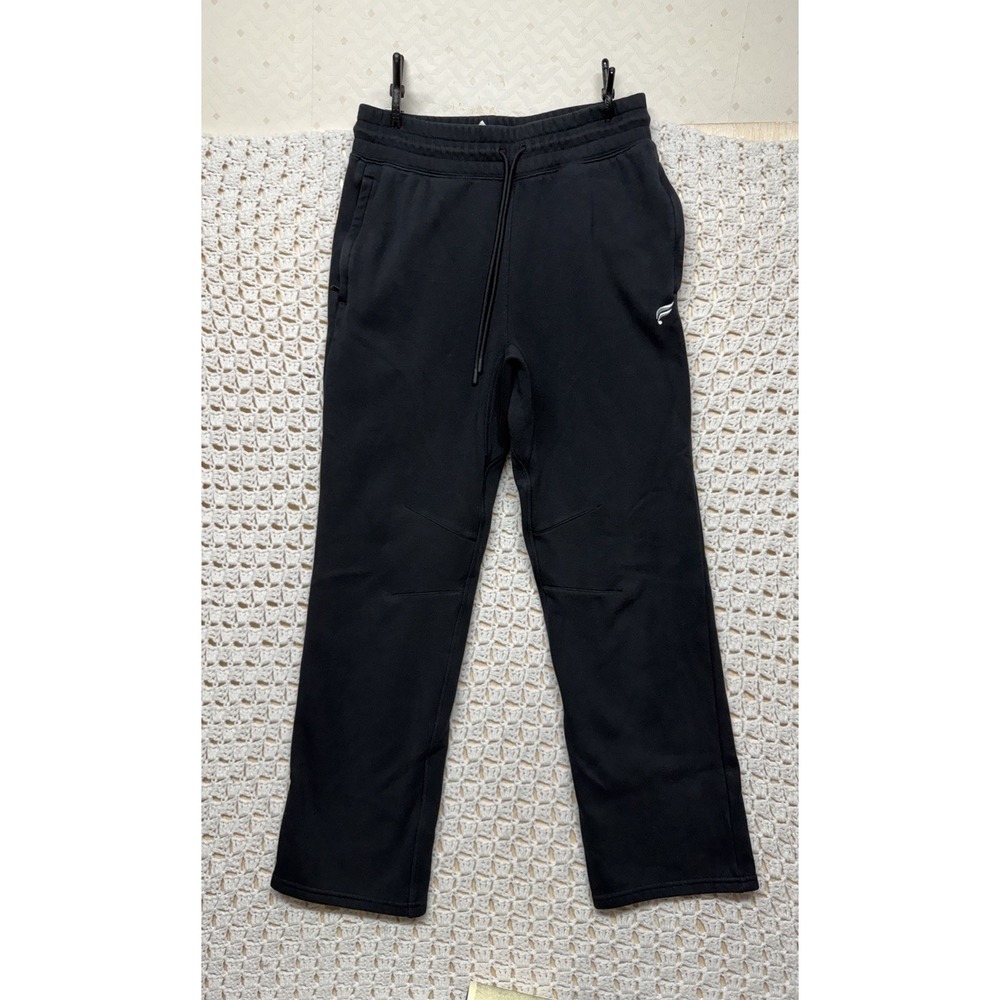Fabletics Sweatpants Joggers Mens Size S Regular Black Fleece Drawstring